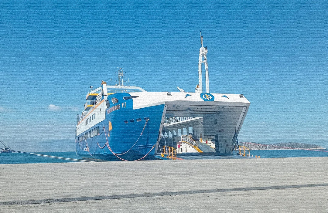 Ferry Boat Thassos from Keramoti to Thassos Town Limenas and back picture of Thassos Link boat